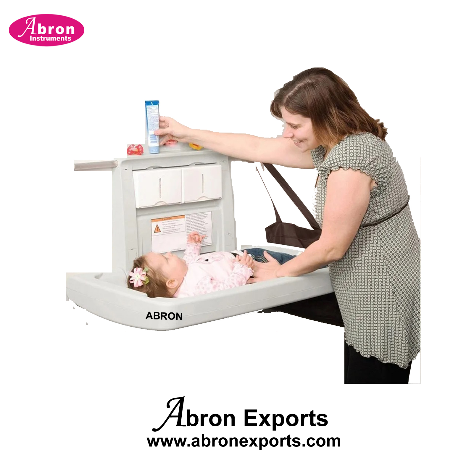 Baby Changing station Table platform folding with accessories holders Airport hospital Abron ABM-2548ST 